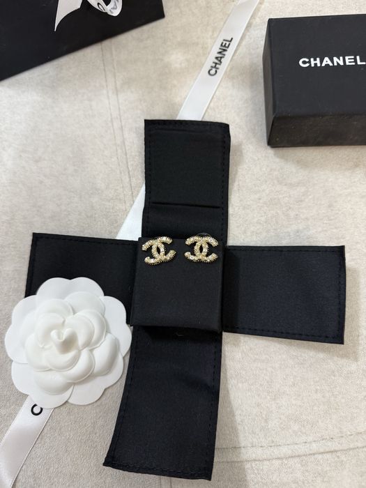 Серьги Шанель с упаковкой