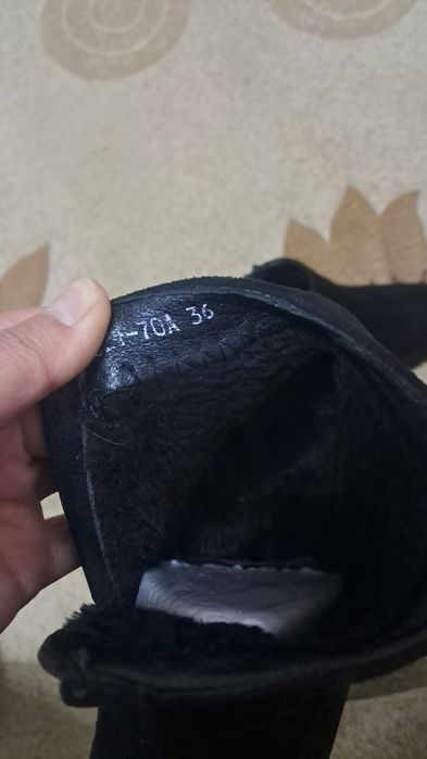 Ботинки замшевые зимние