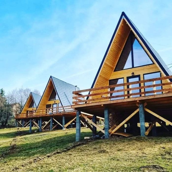 Vand cabane din lemn tip A  8 x 10m