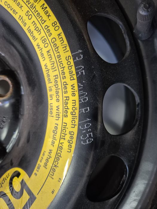 Roata rezerva skoda superb