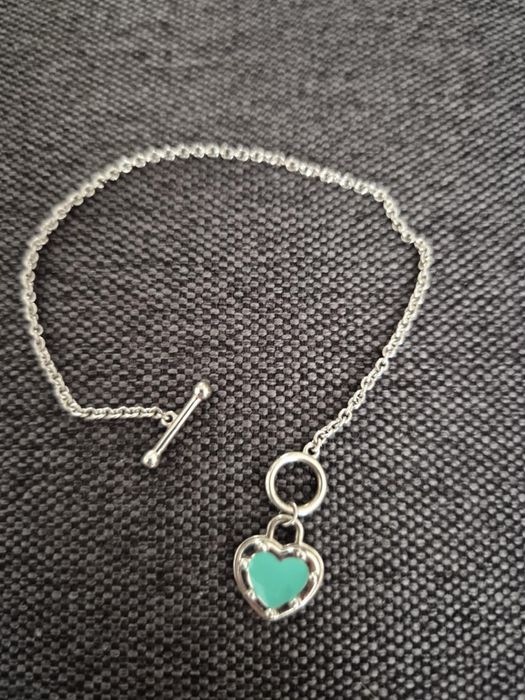 Гривна Tiffany Love heart blue