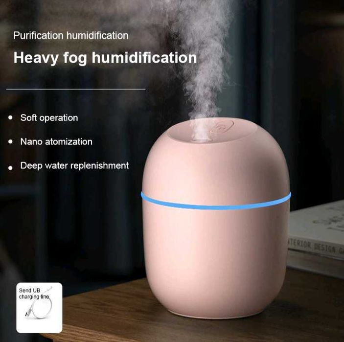 Портативный  увлажнитель воздуха в форме капли  бесшумный uvl38