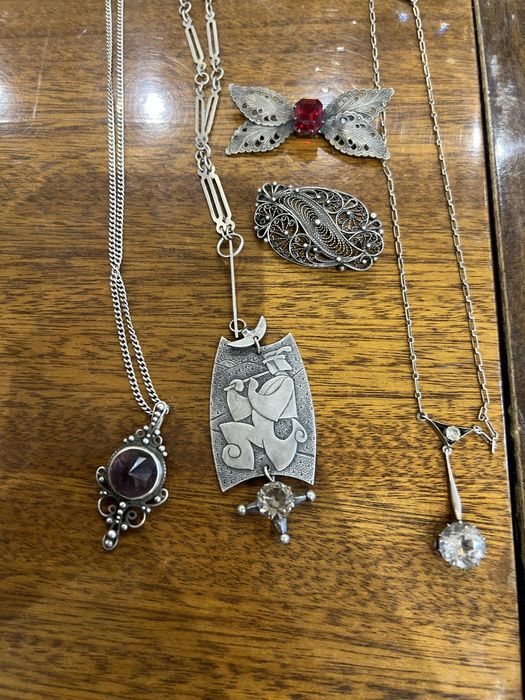 Подвес.  Брошь серебро . 875 / 916 проба