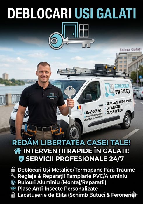 Deblocari Usi/Reparatii Termopane/Rulouri/Plase/Urgente usi /Lacatus Usi