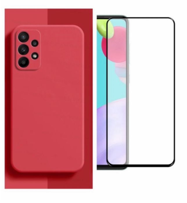 Husa Guard Interior Catifea si Folie Sticla Samsung A72/A52S/A53/A56