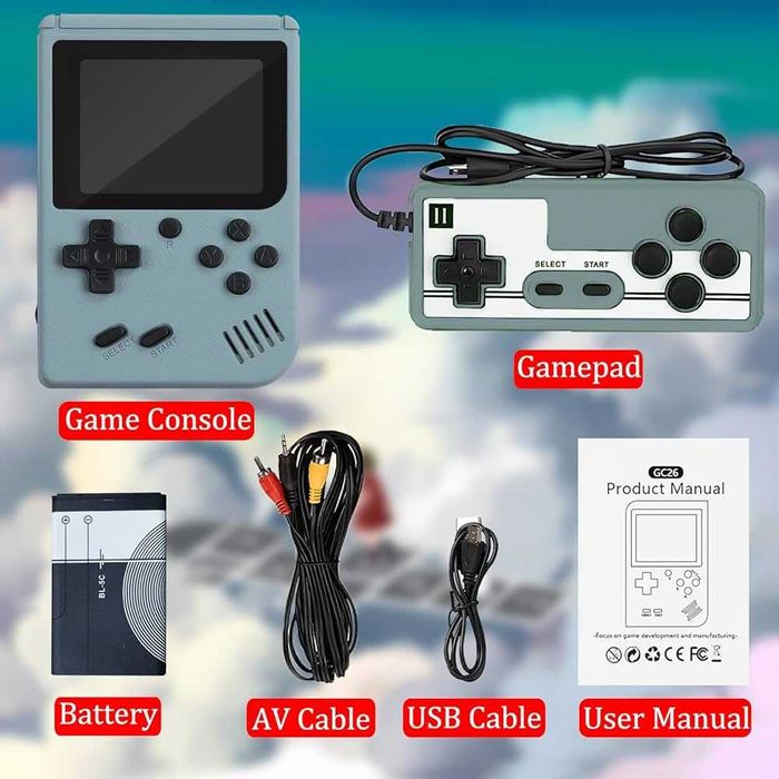 Ретро преносима игрова конзола, Roffie 500 игри 2.8"екран