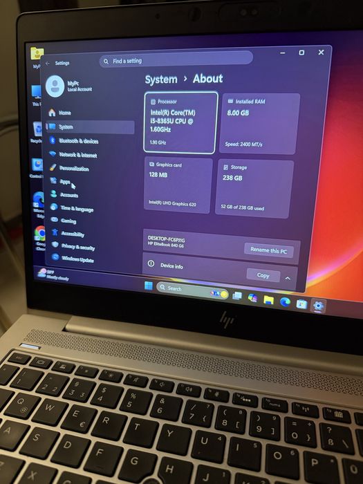 Hp EliteBook G6 /14 inchi /i5-8365U /8/SSD 256 gb