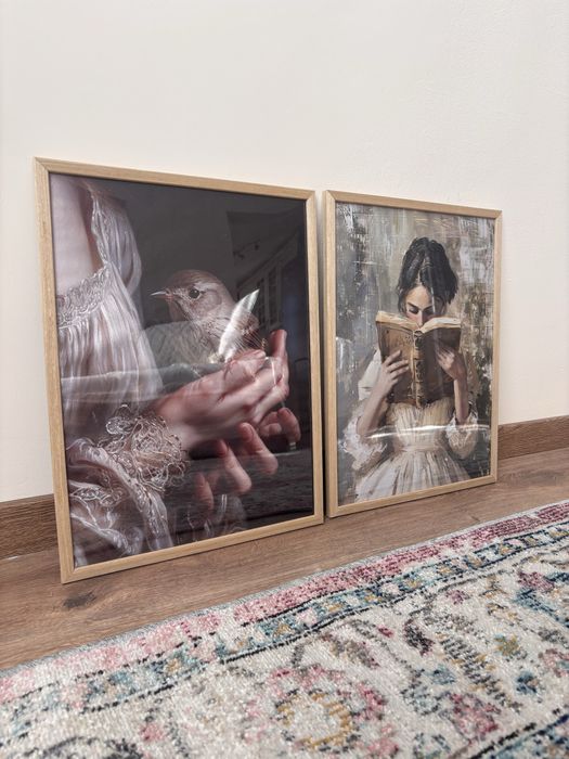 Комплект от две винтидж картини с рамка