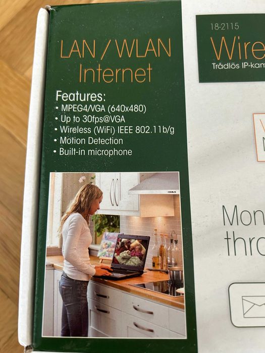 Продавам безжична IP камера бебефон WIFI с подарък колонки говорител