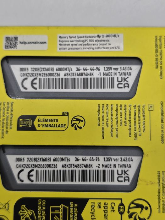 Memorie Corsair VENGEANCE®, 32GB (2x16GB), DDR5, AMD EXPO, 6000MHz CL3