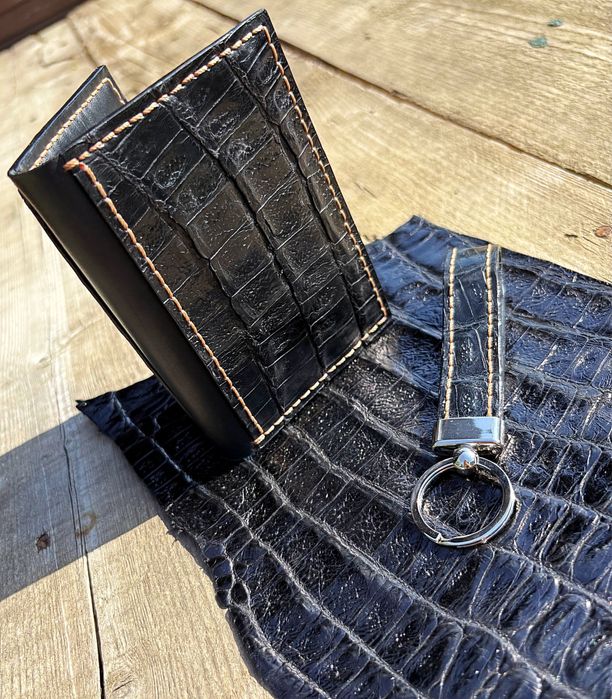 Portofel din piele naturala croco!