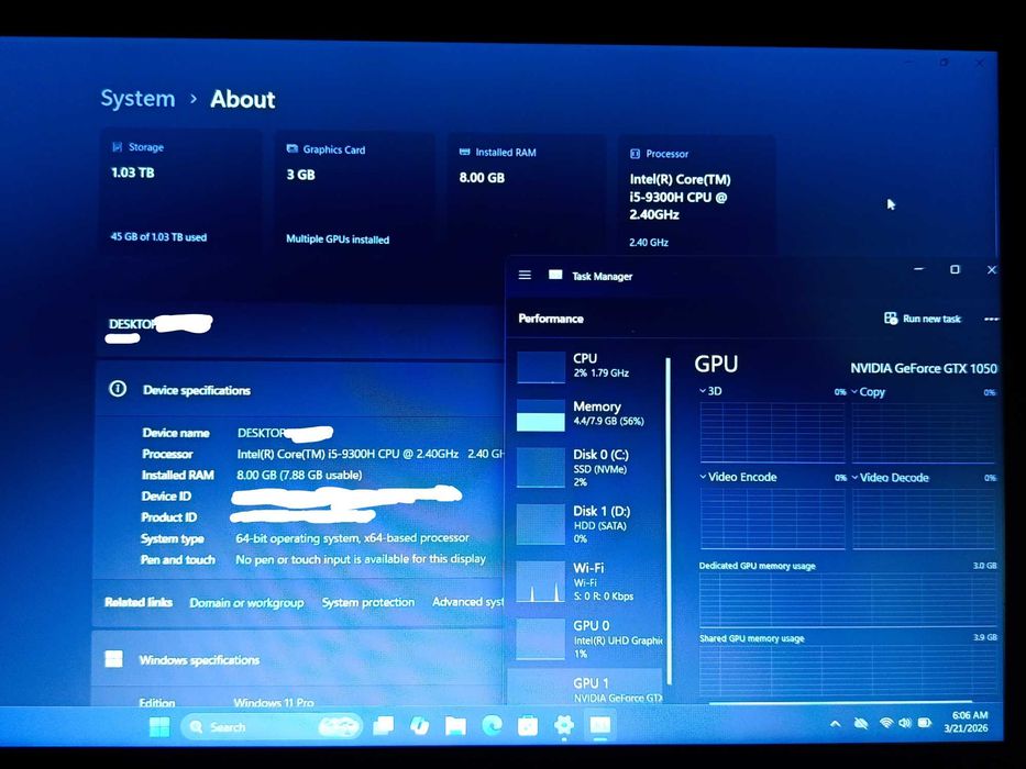 Laptop Gaming Lenovo L340 | I5-9300H GTX 1050 | Stare buna.