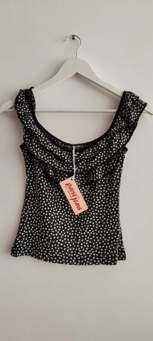 Нов памучен потник Pause Jeans (с етикет) - черен
