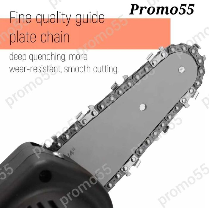 ПРОМО! Акумулаторен Мини Верижен Трион 4 Инча Две Батерии 24V в куфар