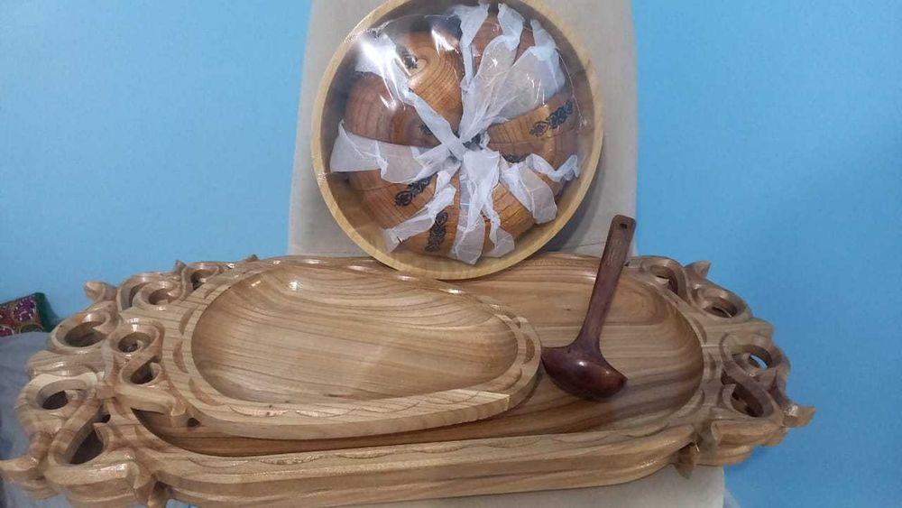 Казахская посуда из дерева