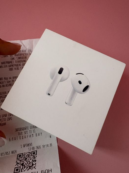 Слушалки Airpods 4 с ГАРАНЦИЯ