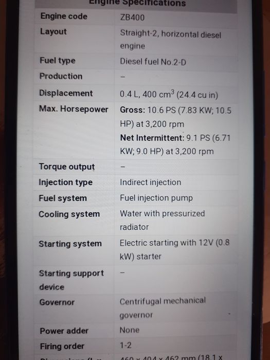 Motor diesel doi cilindri