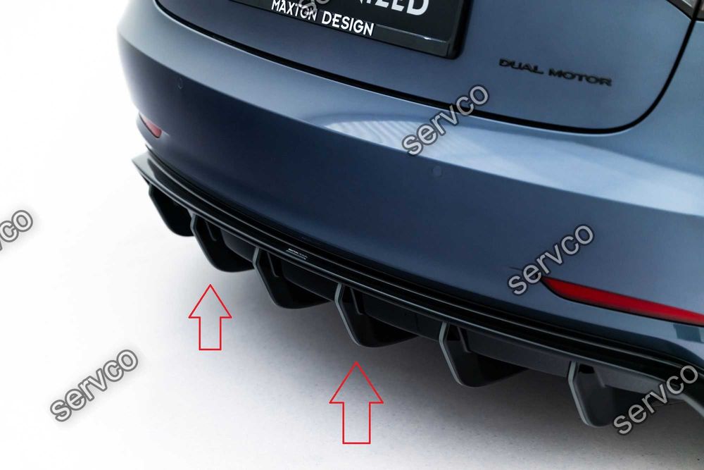 Pachet Set Splitter Exterior Lip Prelungiri Body kit tuning Tesla Model 3 2017-2023 v4 - Maxton Design