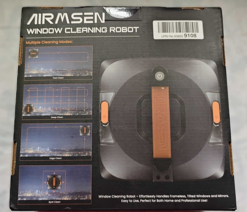 Робот за почистване на прозорци, 4 режима, 4 дюзи, резервоар 110 мл