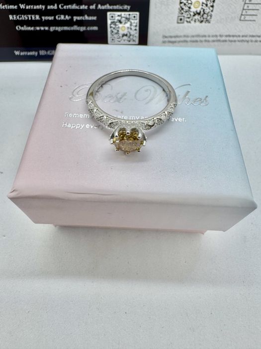 Сребърен пръстен с мойсанит (Диамант) 1 карат