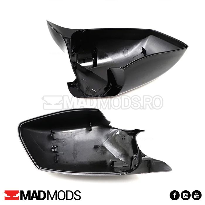 Set capace oglinzi M BMW Seria 5 F10 F11 F18 NFL Non-LCI, Negru lucios