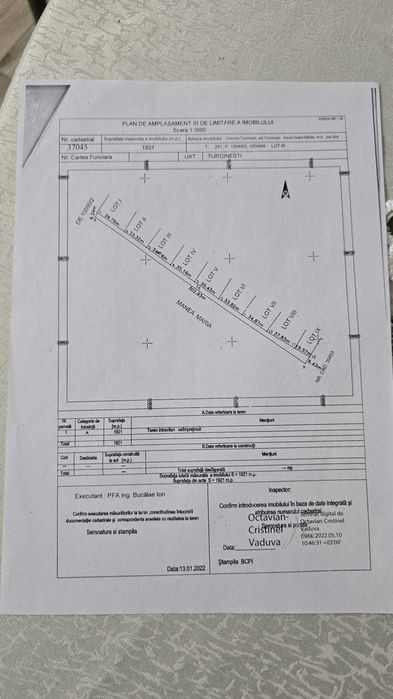 Teren intravilan 1275 mp – Turcinești (Târgu Jiu), Aleea Dealul Bătrân