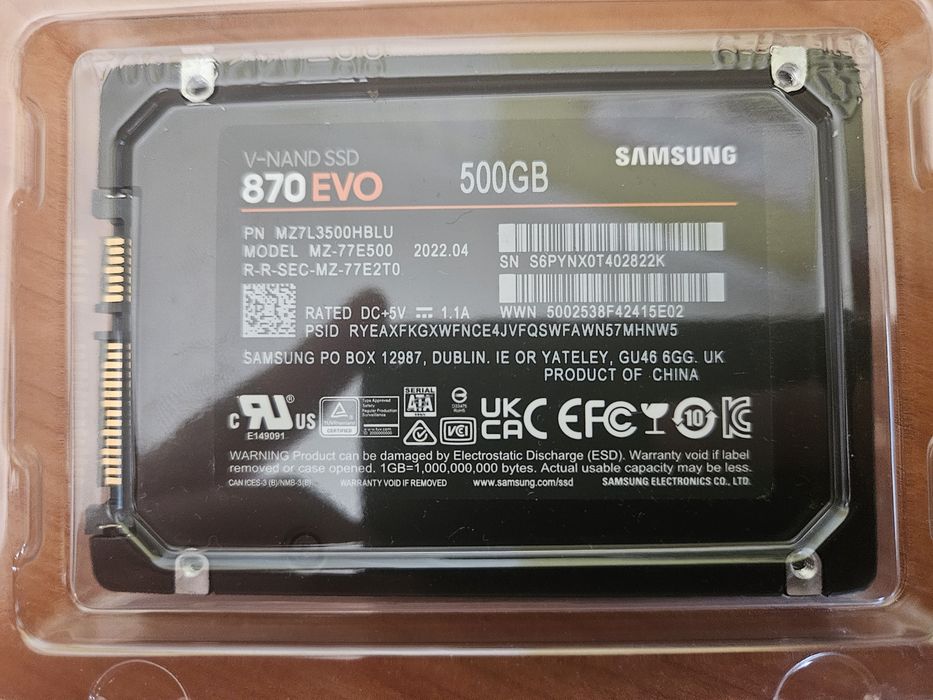Ssd samsung evo 870 500gb
