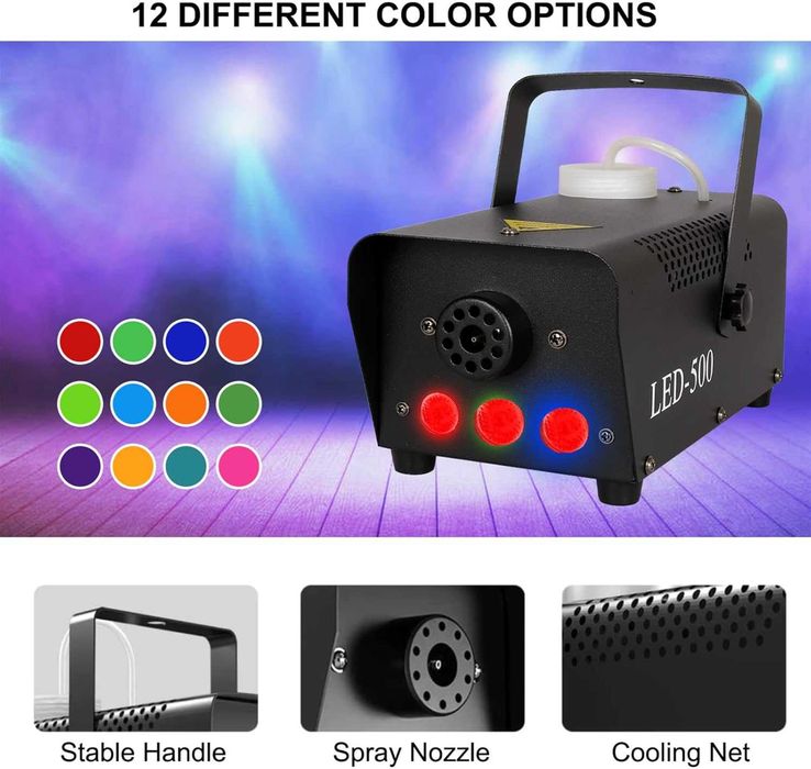 Bilisder Smoke Machine 500 W с RGB LED, машина за дим