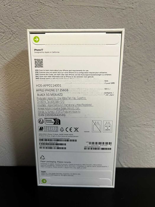 IPHONE 17 BLACK / 256 GB / Sigilat / Garantie  * Krom Amanet Margeanului *