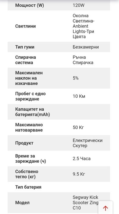Детска електрическа тротинетка