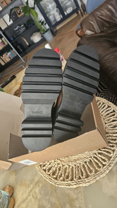 Cizme botine noi ghete Mango 41 piele naturala