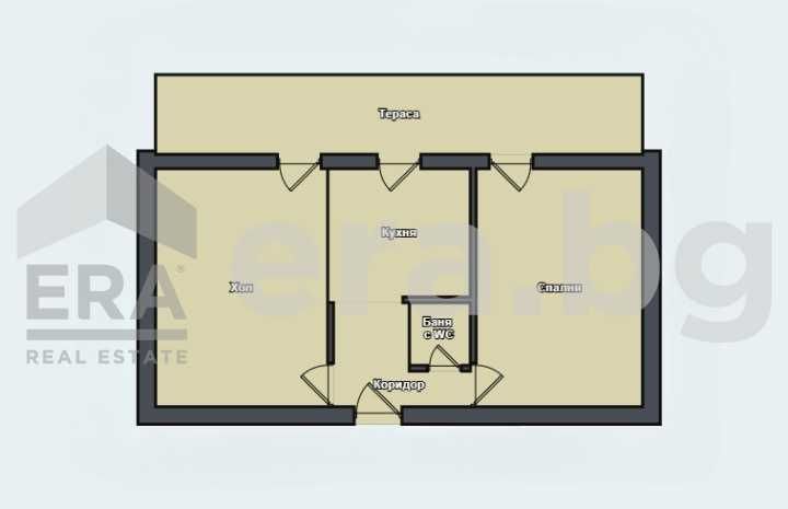 Двустаен, среден, изцяло южен апартамент в кв. "Владиславово"