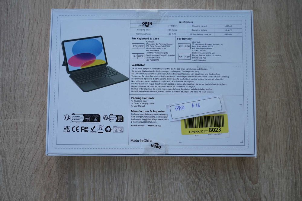 Husă cu tastatură și touchpad pentru iPad Gen 10 / A16 Gen 11 – Vobafe