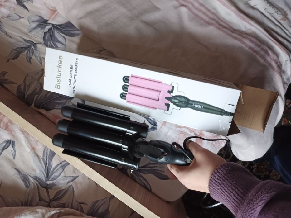 Тройная плойка для волос