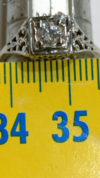 Vind inel din aur 14kt cu diamant 0, 30ct