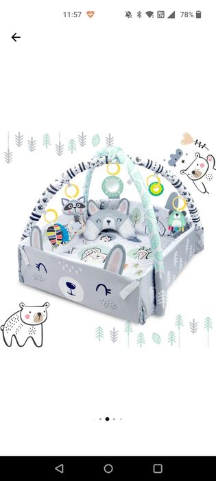 Saltea de Activitati si Spatiu de Joaca 3in1