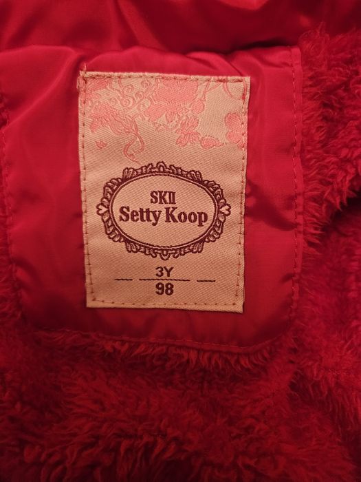 Geaca iarna cu manusi  groasa imblanita fette fetite ca noua 98 3 ani