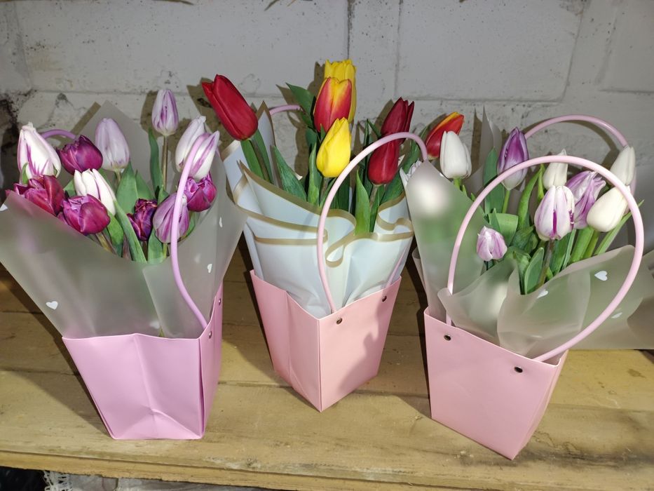 Сумочки с тюльпанами цветы