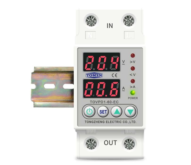TOMZN 63A Защитно устройство за пренапрежение, цифрово реле за защита
