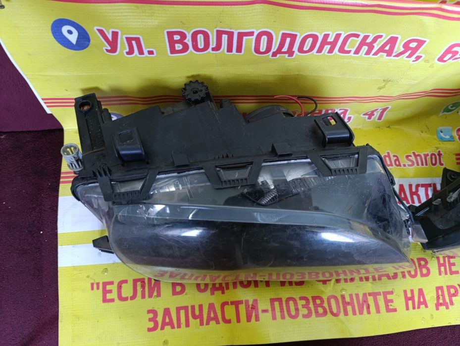 Фары на BMW E46 рестайлинг с линзой DEPO