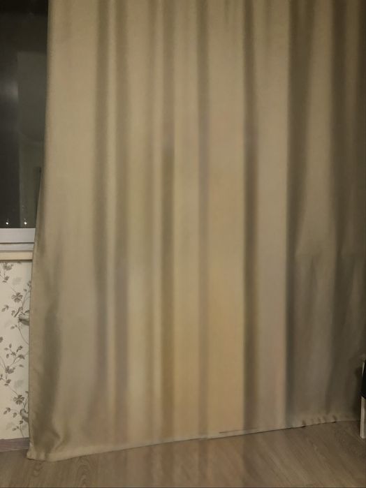 Шторы блэкаут бежевые
