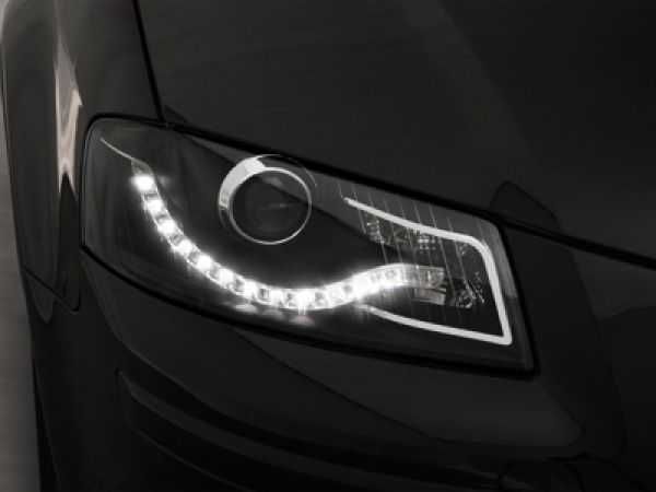 Фарове Ауди А3 8П ЛЕД Нови Audi A3 8P LED Нови Тунинг Затъмнени H9