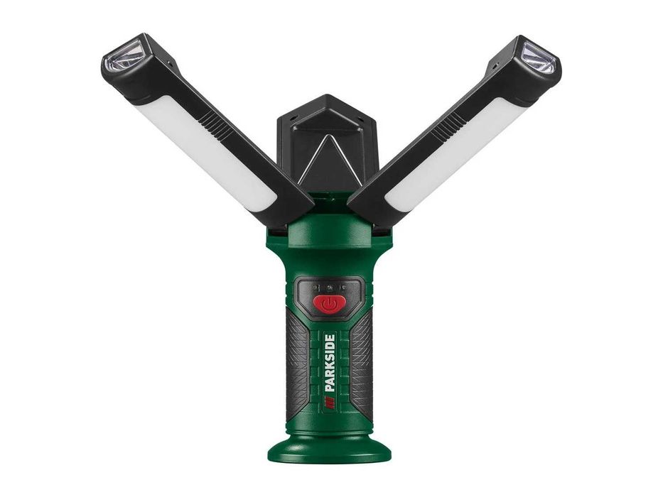 Lampa de lucru cu LED, lanterna cu acumulator si POWERBANK (BATERIE EXTERNA), versatila, 6 faze, pliabila, noua, sigilata, realizata in Germania