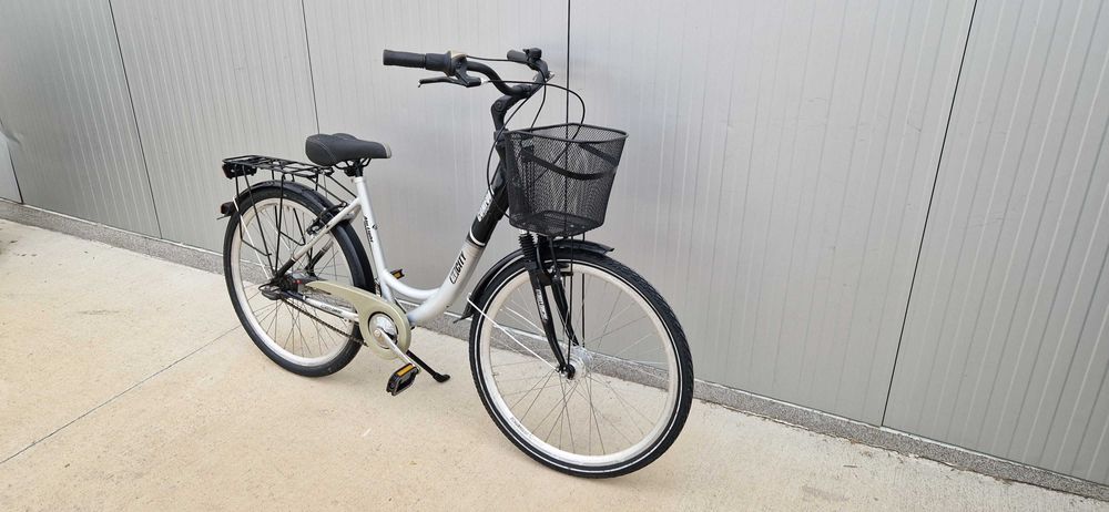 Дамски алуминиев велосипед COMFORT колело с кошница 28'