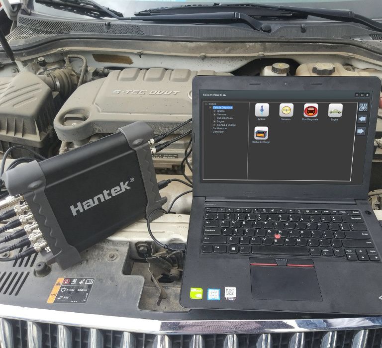 Автомобилен осцилоскоп HANTEK 1008C + високоволтова сонда