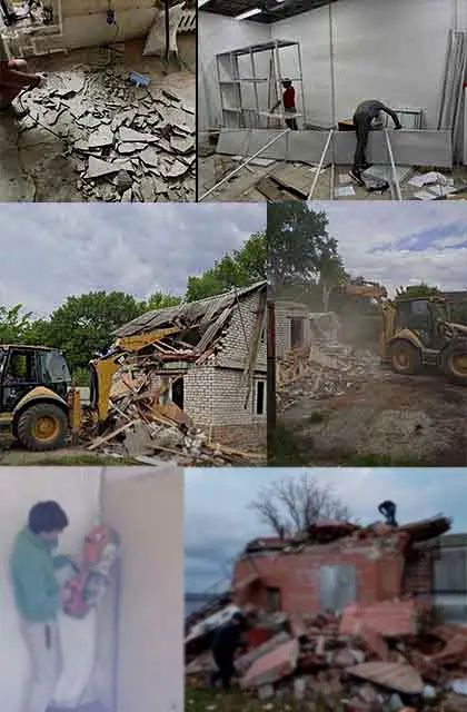 Демонтаж домов квартир качественно