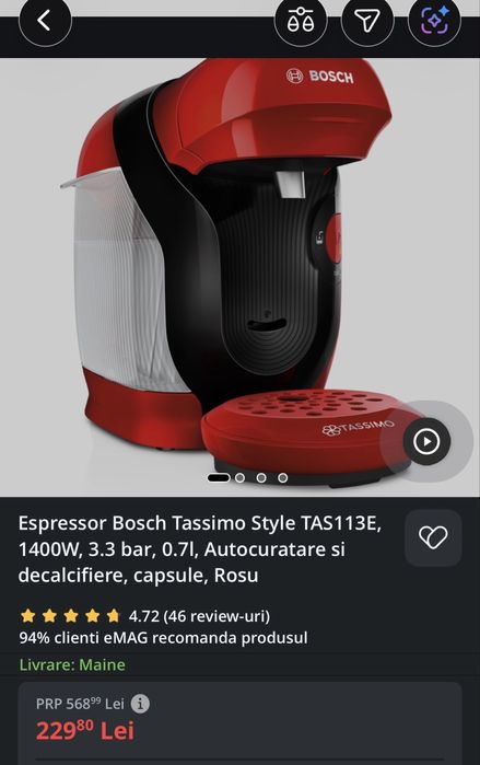 Espressor Bosch cafea
