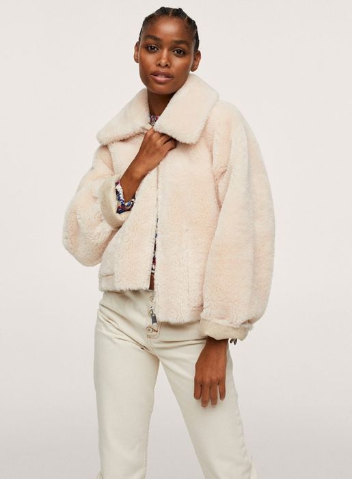 Mango Двулицево яке Splash от еко кожа с джобове