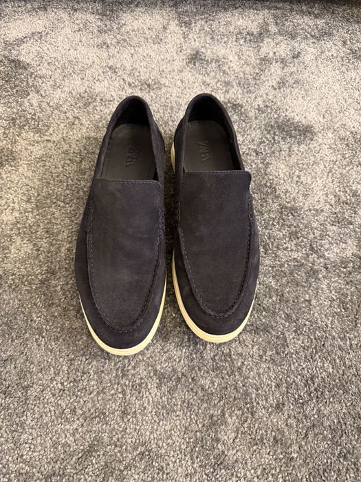 Mocasini barbati Zara culoare Navy 42, Stare foarte buna