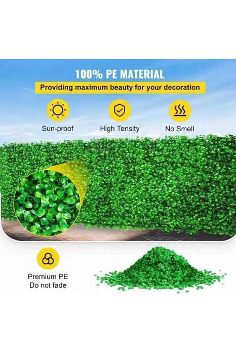 Panou Gard Viu Artificial 60x40 cm – Perete Decorativ Verde